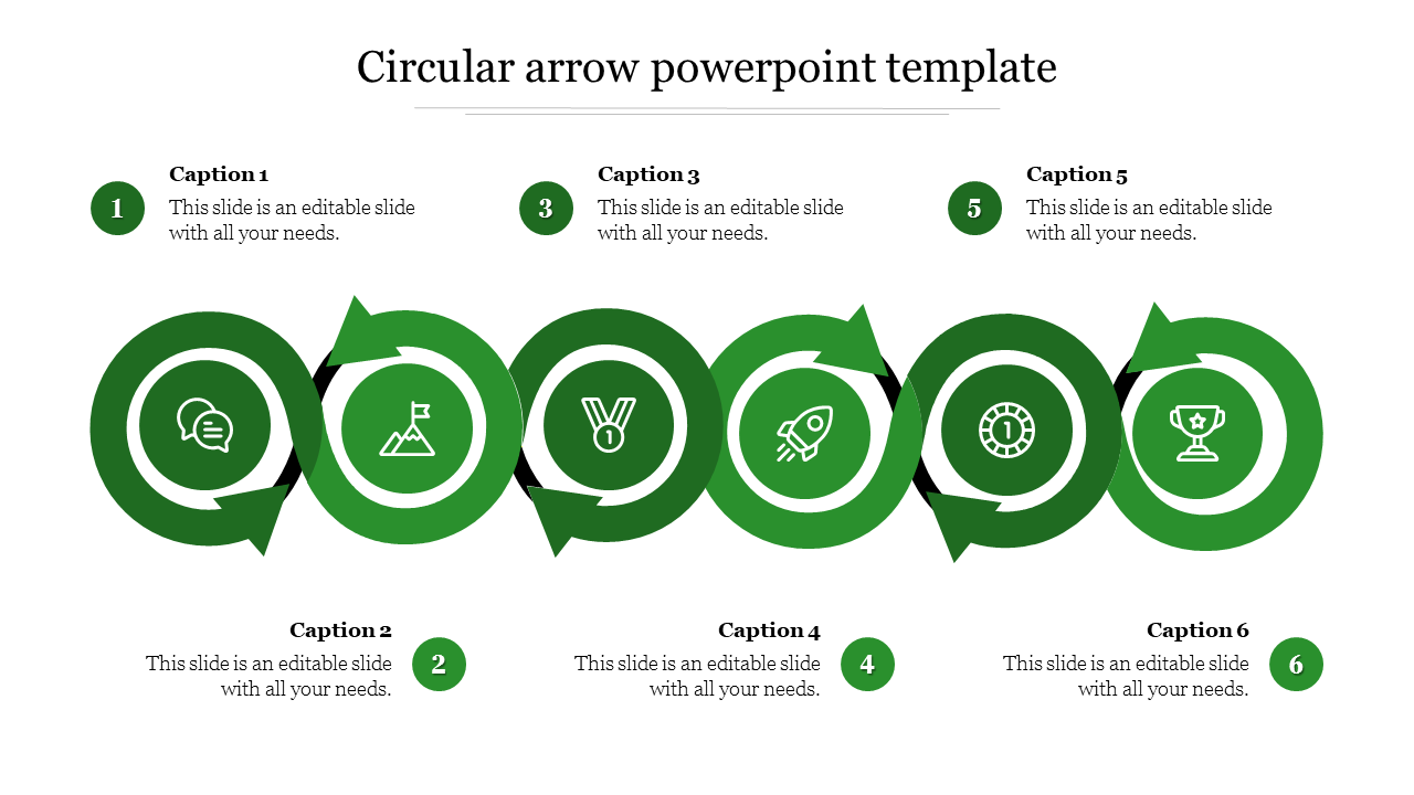 Free - Download Circular Arrow PowerPoint Template Design